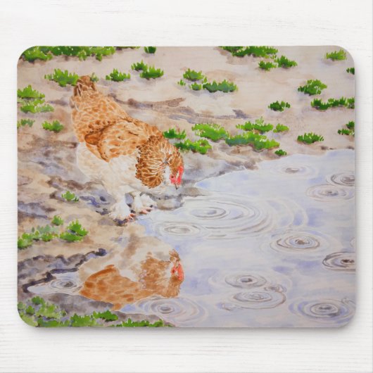 Herfst de Chicken Mousepad Muismat (Voorkant)
