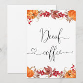 Herfst Decaf-koffiekaart Kaart (Voorkant / Achterkant)