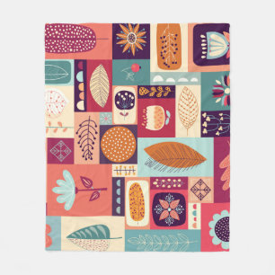 Herfst Decoratieve Achtergrondkunst Fleece Deken