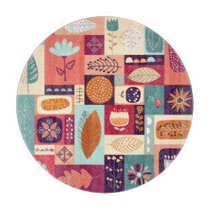 Herfst decoratieve vintage achtergrondkunst snijplank