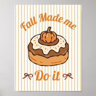 Herfst deed me het grappige herfstposter poster