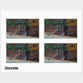 Herfst Deer in de afstand Rechthoekige Sticker (Vel)