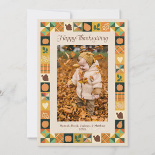 Herfst Dekbed Thanksgiving Vakantiefoto Feestdagenkaart