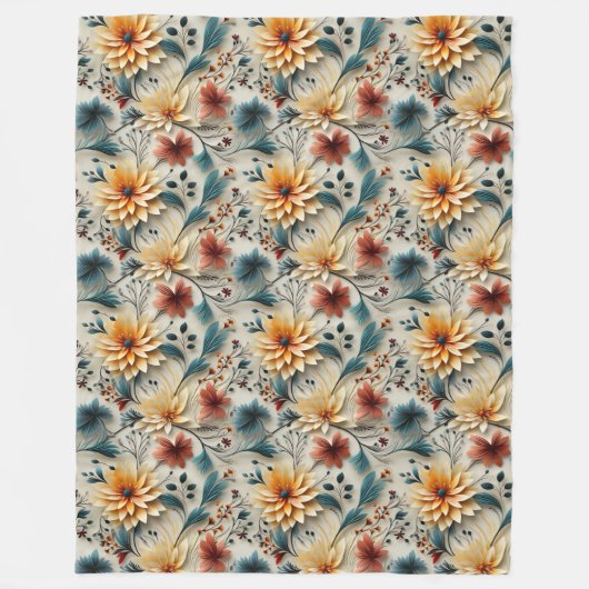 Herfst design fleece deken (Voorkant)