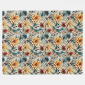 Herfst design fleece deken (Voorkant (Horizontaal))