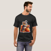 Herfst Devon Rex Kat Eigenaar Thanksgiving Moeder T-shirt (Voorkant volledig)