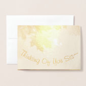 Herfst die aan je denkt is folie kaarten (Voorkant met envelop)