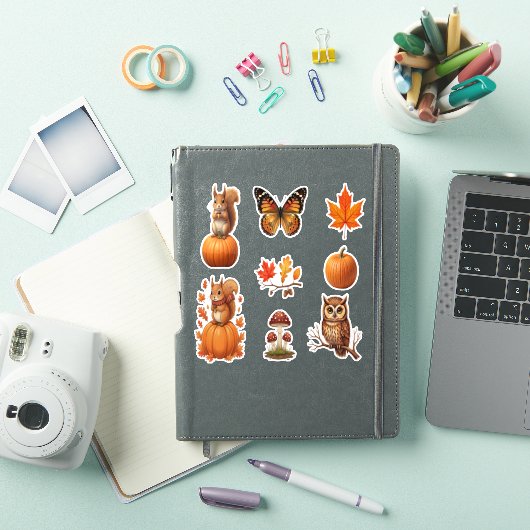 Herfst Dieren En Mooie Bladeren Sticker (iPad Cover)