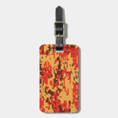 Herfst Digital Camo Pattern Bagagelabel (Voorkant verticaal)