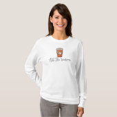 Herfst Dit Het Seizoen Monogram Koffie T-shirt (Voorkant volledig)