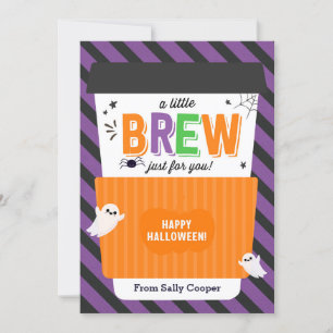 Herfst docent Halloween Coffee Gift Kaart