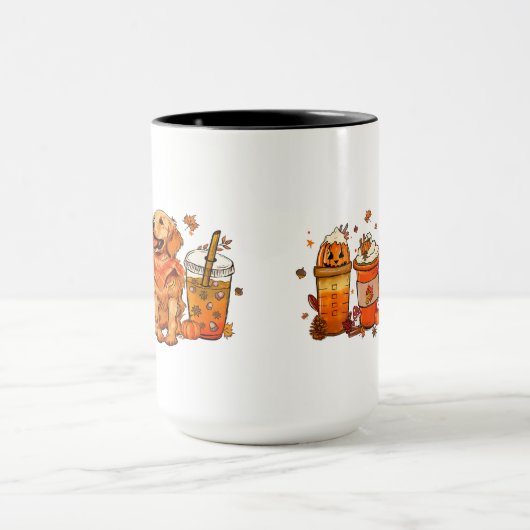 Herfst Dog Coffee Mok, Golden Retriever, Herfst Vi Mok (Midden)