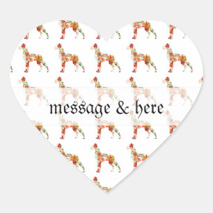 Herfst Dog Duits Hart Sticker