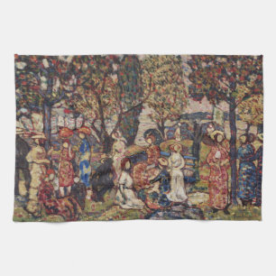 Herfst door Maurice Prendergast, Vintage Fine Art Theedoek
