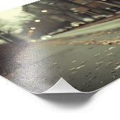 Herfst downtown road design foto afdruk (Hoek)