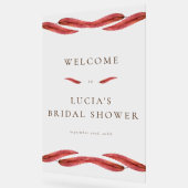 Herfst Droog Blad Waterverf Bruidsdouche Acryl Bord (Hoek)