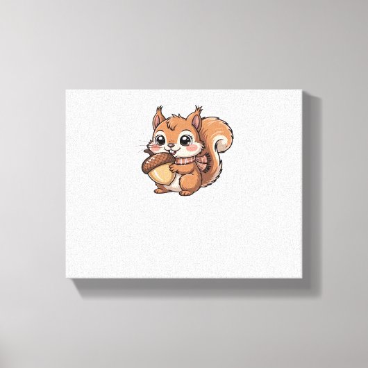 Herfst eekhoorn Classic T-Shirt Canvas Afdruk (Voorkant)