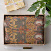 Herfst eekhoorn op donkerbruin tissuepapier (Geschenk)