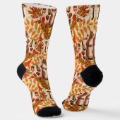 Herfst eekhoorn op off white sokken (Gebogen)