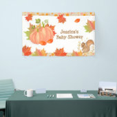 Herfst Eekhoorn Pompoen Party Banner (Beurs)