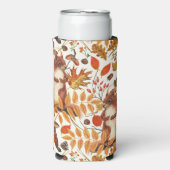 Herfst eekhoorns en herfst flora op off white (Seltzer Voorkant)