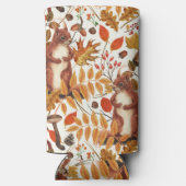 Herfst eekhoorns en herfst flora op off white (Achterkant)