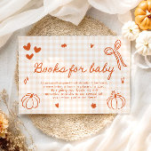 Herfst een beetje pompoen Baby shower boeken voor Informatiekaartje