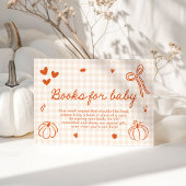 Herfst een beetje pompoen Baby shower boeken voor Informatiekaartje