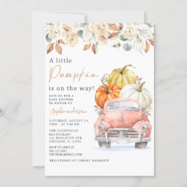 Herfst een beetje pompoen truck Herfst Baby shower Kaart