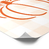 Herfst Een klein pompoenvlees Baby shower Welkomst Poster (Hoek)