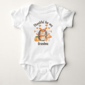 Herfst egel dankbaar voor Baby odysuit Romper (Voorkant)