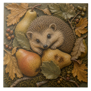 Herfst Egel & Peren Bos Dieren in het wild Tegeltje