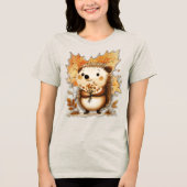 Herfst Egel Tri-Blend Shirt (Voorkant)