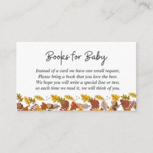Herfst Egeltje Baby Shower Boek Verzoek Informatiekaartje