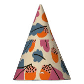 Herfst eik: bladeren en eikels patroon feesthoedjes (Rechts)