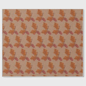 Herfst eikel patroon cadeaupapier (Vlak)