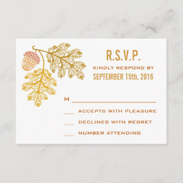 Herfst Eikels en Eikenbladeren Trouw RSVP