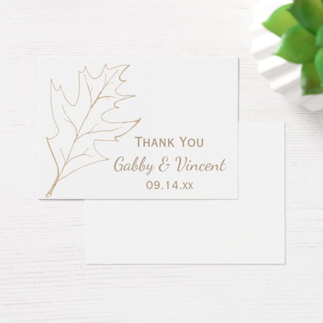 Herfst eiken blad bruiloft gunst Labels Visitekaartje (Bureau)