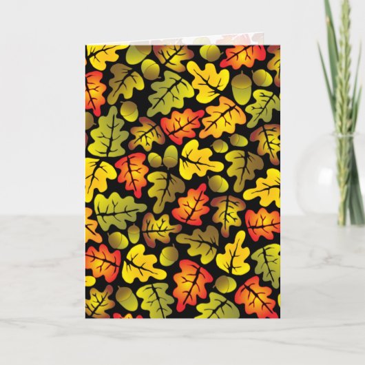 herfst eikenbladeren kaart (Voorkant)