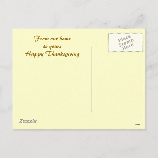 Herfst Eikenbladeren Thanksgiving Ansichtkaart Feestdagenkaart (Achterkant)