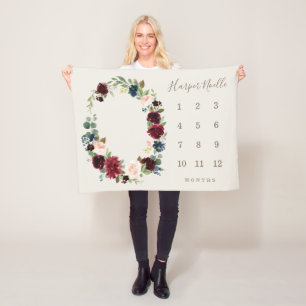 Herfst Elegance Baby Milestone Blanket Fleece Deken