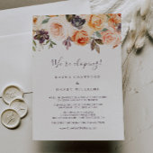 Herfst Elegant Floral Elopement Reception Kaart