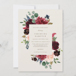 Herfst Elegantie Bruidsdouche Uitnodiging