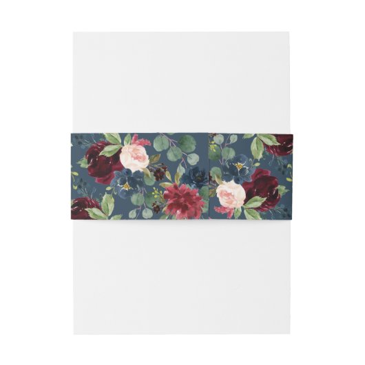 Herfst Elegantie Bruiloft Bellyband Uitnodigingen Wikkel (Achterkant Voorbeeld)