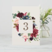 Herfst Elegantie Tafel Nummers Menu (Staand voorkant)