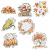 Herfst Elementen Stickerblad Sticker (Voorkant)