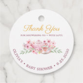 Herfst Elephant Pumpkin Baby shower Bedankjes Labels (Achterkant)