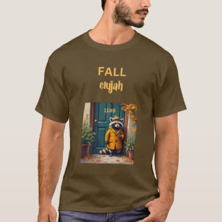 Herfst elujah met wasbeer t-shirt