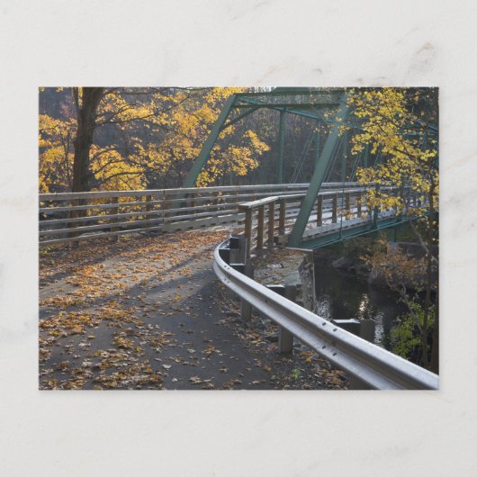 Herfst en brug over de Millers Briefkaart (Voorkant)