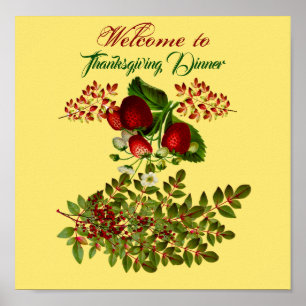 Herfst- en herfst-Berry-Poster Poster